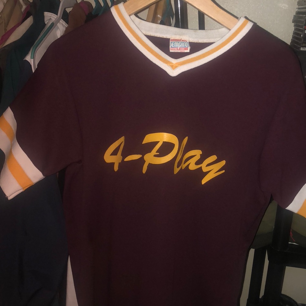 Vintage playboy font “4-play” jersey